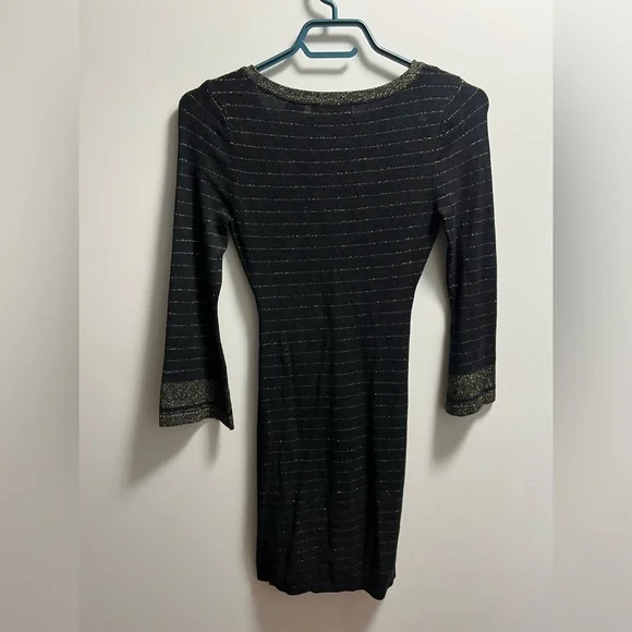 Guess Black Dress with Gold Stripes - Picture 3 of 3
